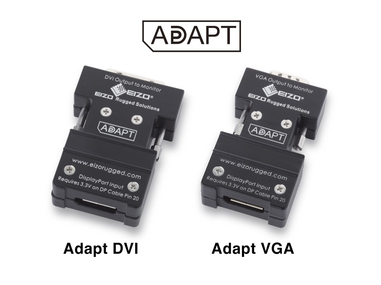 Adapt Series family of MIL-STD-810 rugged DisplayPort video format converters